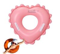 Anneau de Flotteur pour - 25 Pouces en Forme de cœur Gonflable pour Les, Aide à la Natation en Toute sécurité avec Une Fonction de siège Confortable, des Places et des Manches Flottant
