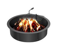 Anneau De Foyer Avec Gril De Barbecue-Vevor-À Monter Soi-Même Dans Ou Hors Sol-Idéal Pour Le Camping Et Les Feux De Camp