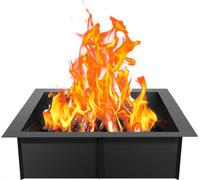 Anneau de foyer en acier - carré 1066,8 x 1066,8 mm - solution de feu de camp durable pour le jardin et la terrasse