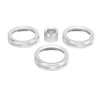 Anneau de Garniture Bouton Climatisation 4 Pièces, Décor Volume, Aluminium pour Range 2012-2018 - Finition Précise, Résistance à la Corrosion, Amélioration Intérieure (Argent)