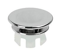 Anneau de garniture de débordement de l'évier de la salle de bain - Insert rond du bassin de 22-24 mm, capuchon de trou à double couche | Conception décorative chromée, couvercle de bouchon durable, a