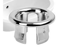 Anneau de garniture de débordement du bassin - Couvercle de trop-plein de l'évier, Bouchage de drainage de la salle de bain | Chrome Insert Remplacement Accessory Double couche, Trou rond Ajustement a