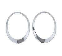 Anneau de garniture de phare Lunette de phare Anneau de décoration de phare 51137351371 51137351372 Gauche Droite Paire Élégante Protection Durable Fit pour Clubman F54 2014 2019 (Argent électroplasé)