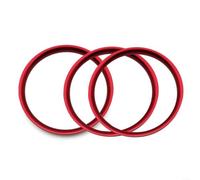 Anneau de grille d'aération en aluminium pour Mazda pour Mx-5, pour Mazda 2, CX-3 - Ensemble de moulures décoratives de sortie AC (3 pièces) (rouge)