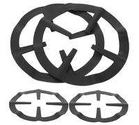 Anneau de Grille de Brûleur en Acier Inoxydable Noir, Lot de 4
