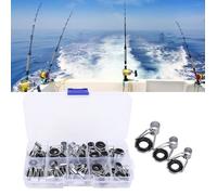 Anneau de guidage de canne à pêche - ZERONE - 90 pièces - Acier inoxydable - 9 tailles - Léger et portable