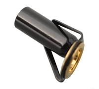 Anneau de guidage supérieur pour canne à pêche avec cadre en acier inoxydable robuste et insert en céramique lisse pour réparation de poteau Couleur noire (6 mm)