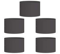 vidaXL Pots en plastique noirs Noir Plastique Moyen Durable