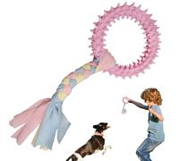Anneau de jouets à mâcher, Forme d'anneau mignonne, Jouets pour animaux de compagnie de forme ronde grinçante avec une bonne élasticité et interactivité pour le meulage des dents des chiens