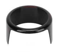 Anneau de Logo de calandre Avant, Autocollants de Garniture de Couverture en ABS Noir Brillant, Remplacement pour Stelvio 2017 à 2023, décoration Avant de Voiture avec adhésif