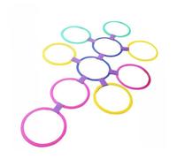Anneau de marelle pour Les Enfants de Moins de 3 Ans 20pcs / Set 11,02 Pouces Anneaux de marelle en Toute sécurité avec entraînement élastique à la Pince exerçant des Jeux de Plein air pour Les enfan