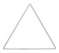 Anneau de métal triangle anthracite 30 cm pour décoration murale - Rico Design(...) - 30 Cm gris 30 Cm gris G