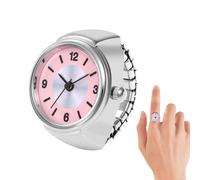 Anneau de montre à doigt - bande d'horloge de quartz créative, cadre en élégant, affichage de temps clair, ajustement réglable confortable, conception compacte élégante | Cadeau de nouveauté p