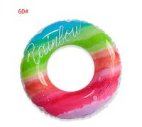 Anneau De Natation En Pvc Épais, Motif Arc-En-Ciel, Sous Les Aisselles, Bouée De Piscine Extérieure, Matelas