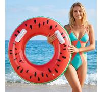Anneau de Natation Gonflable Adultes,Bouée Piscine pour Jeunesse en PVC, Bouée Gonflable avec Poignée, Pastèque Jeux Piscine d'été pour Les Vacances à la Plage et Piscine, Cadeau Jeunesse