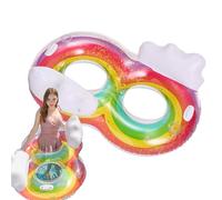 Anneau De Natation Gonflable - Flottant Coloré Piscine, Siège Circulaire Flottant | Tube De Salon Résistant, Design Intérieur Brillant, Oreiller En Vinyle Doux, Forme Ronde De Grand D