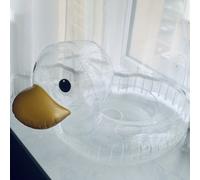 Anneau De Natation Gonflable Pour Bébés Filles Et Garçons, Anneau De Siège En Canard Transparent Mignon Pour Bébés Enfants De 0 À 4 Ans