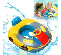 Anneau de Natation pour Enfants, Voiture Anneau de Natation Gonflable, Siège de Natation, Bateau pour Enfants avec Poignée de Volant, équipement de Natation pour Enfants (72 * 65cm)