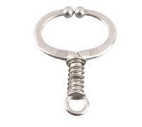 Anneau de Nez de Taureau, Anneau de Nez de bovins en Acier Inoxydable W Spring Boming Clamp Bull Cow Ptilades pour Le bétail agricole Accessoire (Printemps Moyen W)