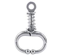 Anneau de nez de taureau en acier inoxydable pince à nez de bétail de vache anneaux de nez de bétail à verrouillage automatique anneau de taureau accessoire d'élevage équipement(Type à ressort)
