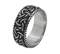 Anneau de Noeud Celtique Nordique, Symboles de Noeud Irlandais Viking en Acier Inoxydable Pour Homme, Pirate Punk Mode Vintage Amulette Fille Petit Ami Bijoux Cadeau de Fête