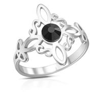 Anneau de noeud de sorcières Bague noeud celtique en acier inoxydable Sorcellerie Protection amulette païenne bijoux cadeau pour les femmes
