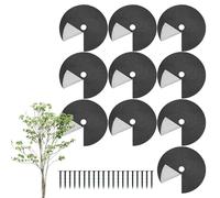 Anneau de paillis pour avec Clous de Sol - Housse de Protection des Racines | pour Jardin, Cour, extérieur, pelouse, Parterre de Fleurs, clôture, Ferme, arrière-Cour