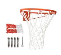 Anneau de panier de basket de rechange - Panier de basket-ball mural avec filet - Accessoire d'entraînement anti-rouille pour salle de sport, cour, garage