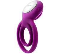 Anneau De PéNis Double Pour Les Couples 5 Vibration Cock Ring - Anneau De Rappel De Massage Vibrant Rechargeable Usb - Jouets Pour Adultes Pour Hommes Et Femmes, Violet