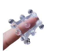 Anneau de pénis masculin en silicone transparent de 24 perles anneau de retard stimulant les granules du point g jouets sexuels d'extension de pénis réutilisables pour hommes (A)