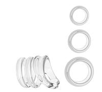 Anneau de pénis souple Transparent pour hommes, 4 pièces, anneau de coq, jouet de Bondage Sexy, trois anneaux, anneau de retardement pour l'exercice des hommes