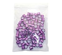 Anneau de Pied numérique en Aluminium, 100 pièces, 8mm de diamètre, Oiseau Pigeon, personnalisé, 4 Couleurs, NO.001-100, Anneaux numériques en Aluminium(Purple)