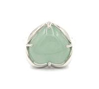 Anneau De Pierre Bague en Pierre D'Aventurine Naturelle Amour Bague en Pierre Bague D'Ouverture Réglable Boho Vintage Simple Déclaration Anneaux Femmes Fête des Mères Cadeaux pour Femme Petite A