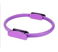 Anneau de Pilates, double poignée - Anneau magique pour l'intérieur de la cuisse pour homme et femme (violet)