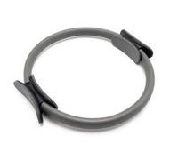 Anneau de Pilates et Yoga Qianderer - Cercle Magique à Double Poignée | Anneau de Fitness pour Exercices des Cuisse Intérieures pour Femmes et Hommes | Cercle de Yoga à Résistance (Gris, Taille Unique