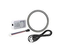 Anneau de pixels LED U 5 V vers ligne + WS2812B 8 16 24 35 45 Module d'adressage indépendant LED Contrôleur SP110E(Black PCB,45 Leds Ring Kit)
