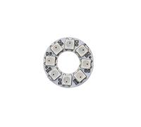 Anneau de pixels LED U 5 V vers ligne + WS2812B 8 16 24 35 45 Module d'adressage indépendant LED Contrôleur SP110E(Black PCB,Only 8 Leds Ring)