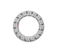 Anneau de pixels LED U 5 V vers ligne + WS2812B 8 16 24 35 45 Module d'adressage indépendant LED Contrôleur SP110E(Black PCB,Only 16 Leds Ring)