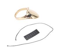 Anneau De Pouce De Tir à L'arc En Laiton, Protection Des Doigts Portable Avec Corde Anti-Perte Pour La Chasse En Plein Air 22