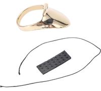 Anneau de pouce en laiton pour le tir à l'arc Protection des doigts portable avec corde anti-perte pour la chasse en plein air 22