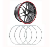 Anneau De Protection De Jante De Voiture En Alliage Auto-adhésif, 4 Pièces De Bande Anti-collision For Bordure De Roue, Autocollant Décoratif For Protection De Moyeu En Métal De 17 À 22 Pouces For Tou