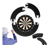 Anneau De Protection pour Cible De Fléchettes, Entourage de Fléchettes, Entourage de Fléchettes en 4 Pièces, pour la Protection du mur et du Plateau de Jeu, Facile à Emballer et à Emporter (Noir)