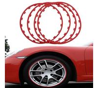 Anneau de Protection pour Jantes de Voiture,Ensemble de 4 Protecteurs de Jante de Bord de Roue,Fabriqué en Nylon de Haute Qualité,ce ProtèGe-Jante Convient à la Plupart des Berl(Size:21in,Color:Rouge)