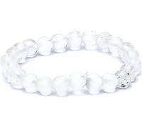 Anneau de quartz clair élastique -- 3mm
