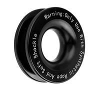 Anneau de Récupération de Treuil, Anneau de Récupération de Treuil en Aluminium de 41 000 LB pour Manille Souple de 7/16 Po 1/2 Po avec Corde de 3/16 Po 1/4 Po 3/8 Po(Le Noir)