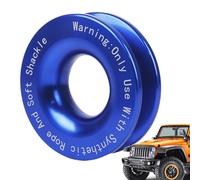 Anneau De Récupération De Treuil - D'aluminium 350 G-41 000 Lb, Poulie Ďe Bloc D'arrachement | Outil Đe Remorquage Tout-terrain, Accessoire À Manille Souple Robuste | Anneau D́e Traction D̄e S