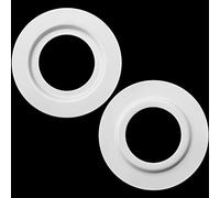 Anneau de Réducteur d'Abat-Jour en Métal pour ES/ E27 à BC/ B22 Accessoire de Lumière de Plaque Convertisseur d Adaptateur de Bague d'Abat-Jour (Blanc, 2 Pièces)