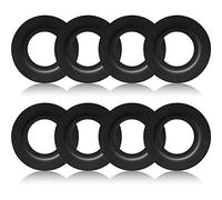 Anneau de Réducteur d'Abat-Jour en Métal pour ES/ E27 à BC/ B22 Accessoire de Lumière de Plaque Convertisseur d’Adaptateur de Bague d'Abat-Jour (Noir, 8 Pièces)