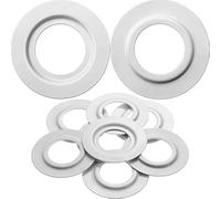 Anneau de Réducteur d'Abat-Jour en Métal pour ES/ E27 à BC/ B22 Accessoire de Lumière de Plaque Convertisseur d’Adaptateur de Bague d'Abat-Jour (Blanc, 8 Pièces)