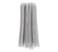 Anneau de Reliure 100 Pages Spirale Plastique, 34 Boucles, 14,3mm Diamètre, Double Fil Métallique, Capacité 120 Feuilles A4 - Résistant et Durable, Revêtement Nylon, Idéal pour (Plata)